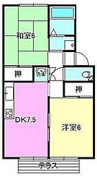 ルネス88 2DKの間取図画像