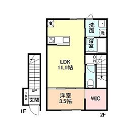 ulu 1LDKの間取図画像