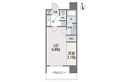サニークレスト大濠公園 2Kの間取図画像