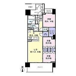 パークホームズ川崎大師表参道 3LDKの間取図画像