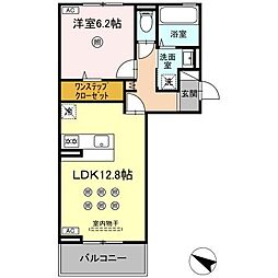 恵彩館 1LDKの間取図画像