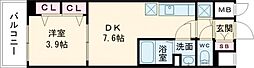 ベラジオレガシー葛野大路八条 1DKの間取図画像