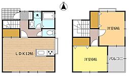 タカタハイツ 2LDKの間取図画像