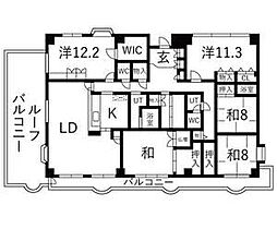 MIRUS岸和田 5SLDKの間取図画像