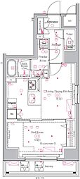 Genovia川崎3 1LDKの間取図画像
