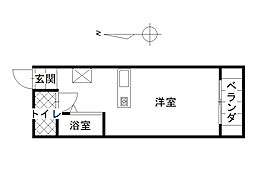 ブライトライツ高島 1Kの間取図画像