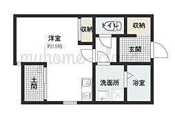 N's ROOM ワンルームの間取図画像