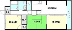 クレセント桜島 3LDKの間取図画像