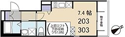 エスパーダ新井薬師 ワンルームの間取図画像