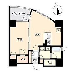 ドゥーエ上前津 1LDKの間取図画像