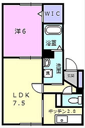 グランヴィラ 1LDKの間取図画像