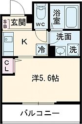 GRADUS小作台 1Kの間取図画像