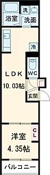 GRADUS小作台 1LDKの間取図画像