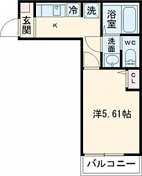 GRADUS小作台 1Kの間取図画像