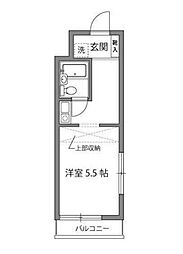 ロイヤルマンション松田 ワンルームの間取図画像