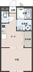 メゾンシャルール 1DKの間取図画像