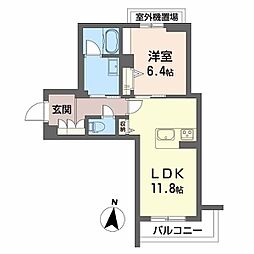 クオリスタ神宮参道 1LDKの間取図画像