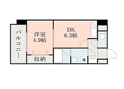 サムティ熊本駅南 1DKの間取図画像