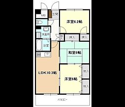 ソレーユ五条壱番館 3LDKの間取図画像