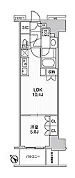 WORVE横浜伊勢佐木町 1LDKの間取図画像