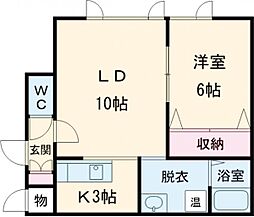 ビリーヴ 1LDKの間取図画像