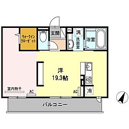 アルページュ2 ワンルームの間取図画像