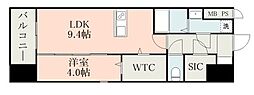 レクシア フラッツ桜町 1LDKの間取図画像