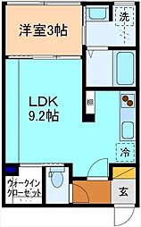 INTEGRAL KiKi 1LDKの間取図画像