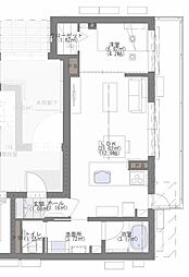 福岡市中央区白金1丁目マンション 1LDKの間取図画像