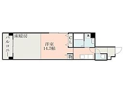 ピエス白山 1Kの間取図画像