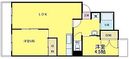 エスペランサス 2LDKの間取図画像