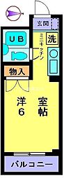 ラシャンブルはつざわ 1Kの間取図画像