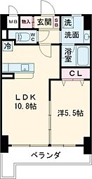 ベルフォンティーヌ 1LDKの間取図画像