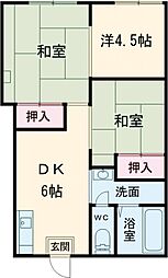 セリーズ桜 3DKの間取図画像