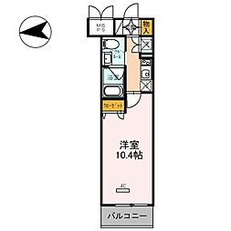 フェニックスレジデンス堺東 1Kの間取図画像