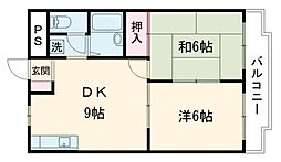 ベル・メゾン・K 2DKの間取図画像