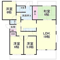 バーディ蜆塚 4LDKの間取図画像