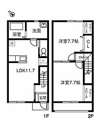 メゾン宮前 2LDKの間取図画像