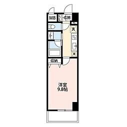 パークソレイユ新潟駅前 1Kの間取図画像