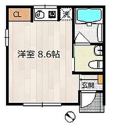 SECONDINROAD ワンルームの間取図画像