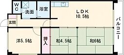 アルベール本町 3LDKの間取図画像