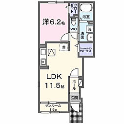 グランド SASO 1LDKの間取図画像