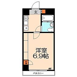 パレ・ドール文京第2 1Kの間取図画像
