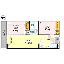 D-Gran 下之城 2LDKの間取図画像