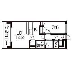 アビタシオンみなみ 1LDKの間取図画像