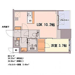 S-RESIDENCE千種belvia TOWER(べルヴィアタワー) 10月27日(火) 1LDKの間取図画像