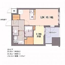 S-RESIDENCE千種belvia TOWER(べルヴィアタワー) 10月27日(火) 1LDKの間取図画像