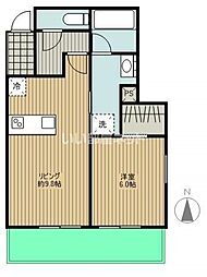 エスペランサ 1LDKの間取図画像