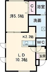 ルーナ・パーク 1LDKの間取図画像