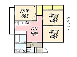 パーフン・デ・ラ・ルーン 3DKの間取図画像